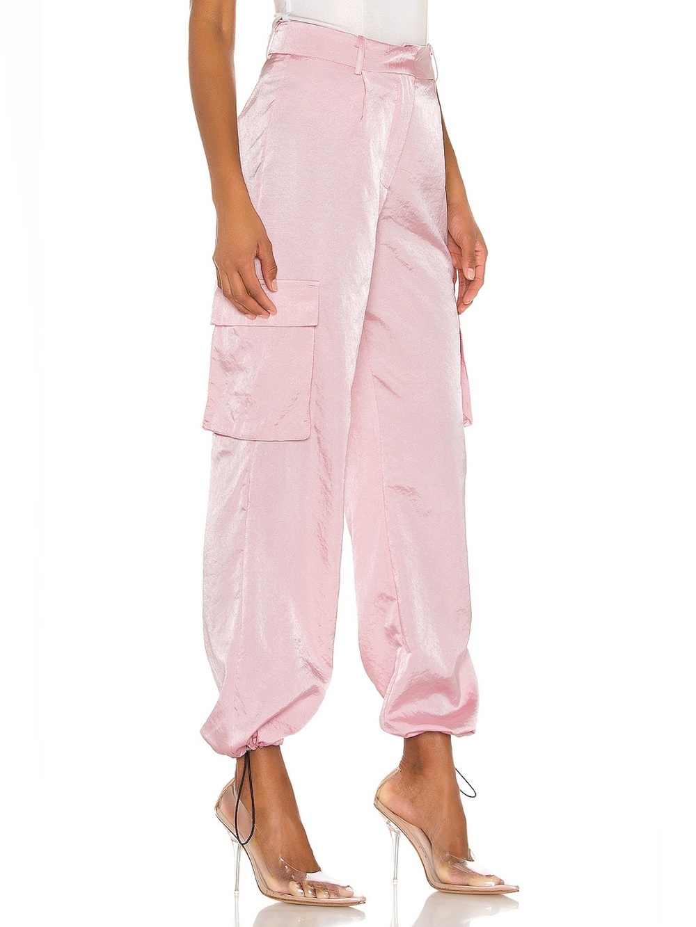 Superdown Revolve Seleste Drawstring Jogger Pant in Pink